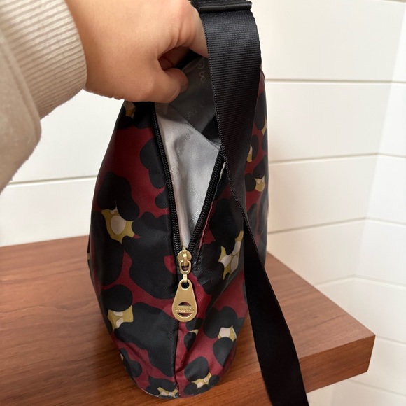 Baggallini Helsinki Scarlett Crossbody Bag Purse Camo Animal Print Nylon Gold - Picture 7 of 13